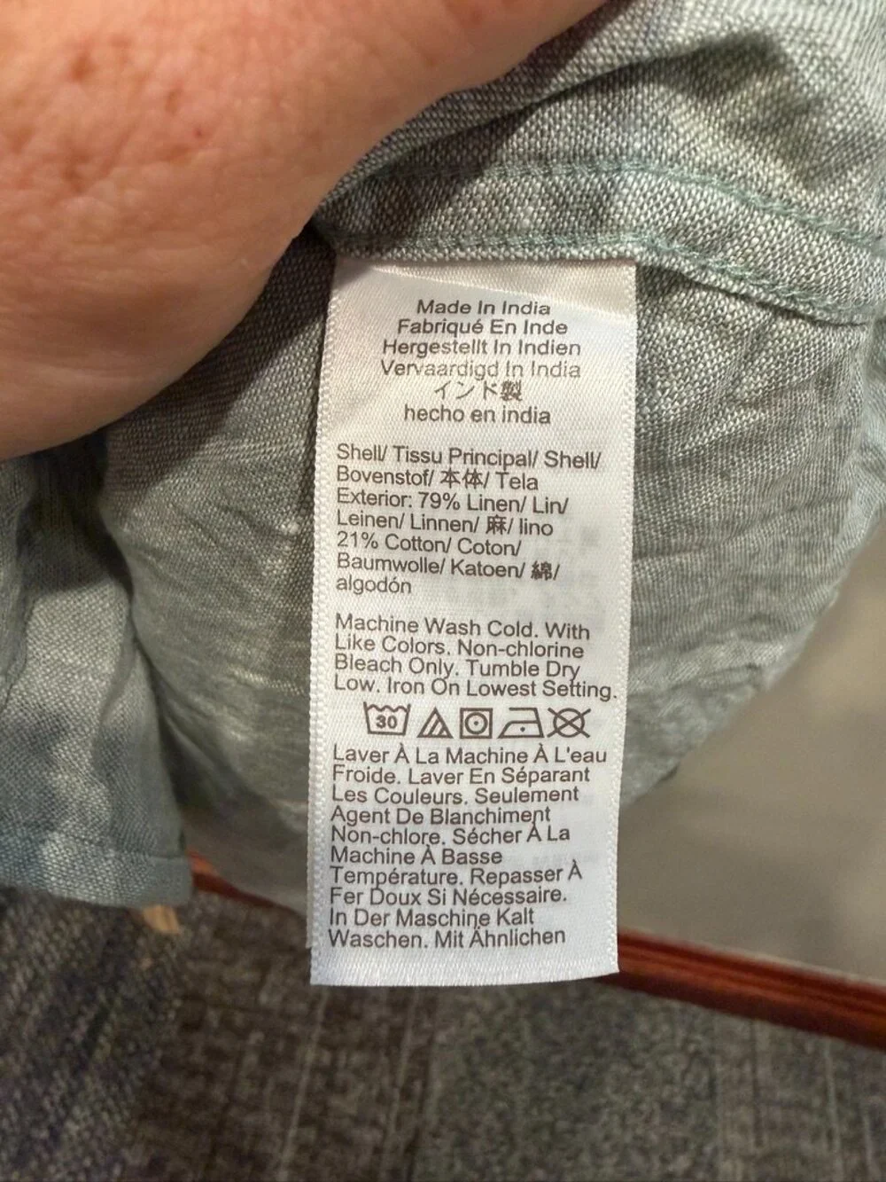 J.Crew Linen Shirt — Men's XL, Sage Green